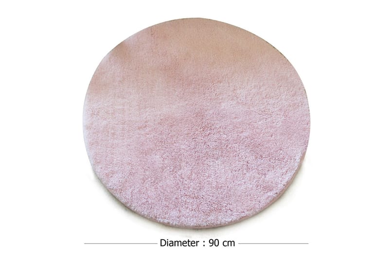 Chilai Home by Alessia Badematte 90 Rund - Ljusrosa - Tekstiler - Tepper & Matter - Baderomsmatte