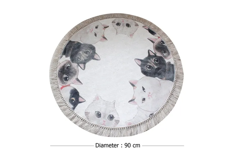 Chilai Home by Alessia Badematte 90 Rund - Multi - Tekstiler - Tepper & Matter - Baderomsmatte