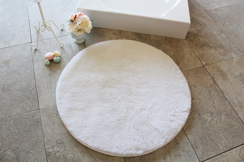Chilai Home by Alessia Badematte 90 Rund - Sand - Tekstiler - Tepper & Matter - Baderomsmatte