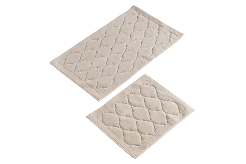 Chilai Home by Alessia Badematte Sett med 2 - Beige - Tekstiler - Tepper & Matter - Baderomsmatte