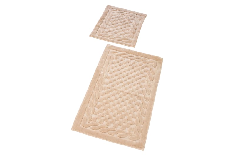 Chilai Home by Alessia Badematte Sett med 2 - Beige - Tekstiler - Tepper & Matter - Baderomsmatte