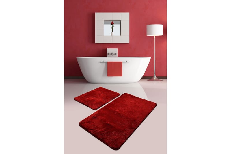 Chilai Home by Alessia Badematte Sett med 2 - Rød - Tekstiler - Tepper & Matter - Baderomsmatte