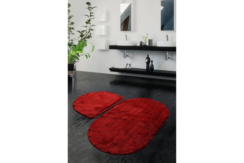 Chilai Home by Alessia Badematte Sett med 2 - Rød - Tekstiler - Tepper & Matter - Baderomsmatte
