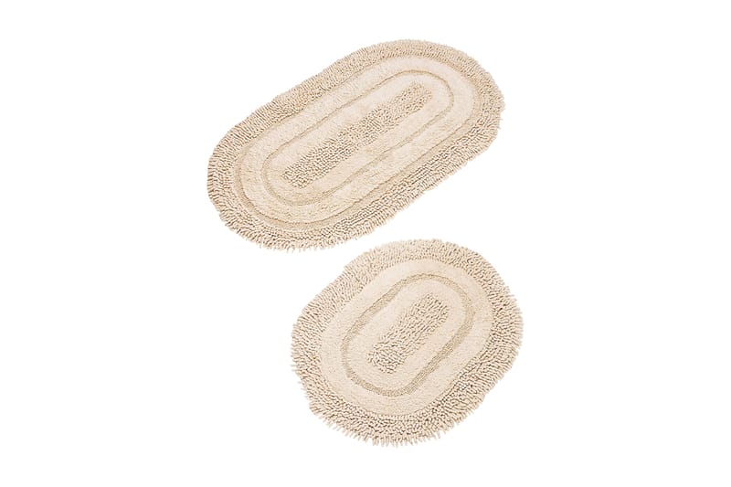 Chilai Home by Alessia Badematte Sett med 2 - Sand - Tekstiler - Tepper & Matter - Baderomsmatte