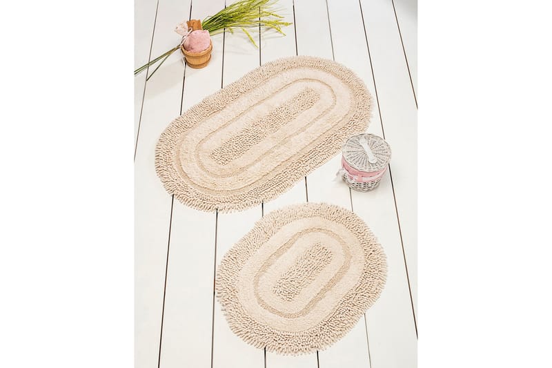 Chilai Home by Alessia Badematte Sett med 2 - Sand - Tekstiler - Tepper & Matter - Baderomsmatte