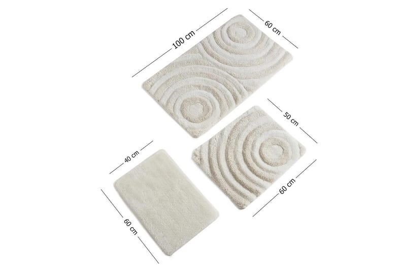 Chilai Home by Alessia Badematte Sett med 3 - Multi - Tekstiler - Tepper & Matter - Baderomsmatte