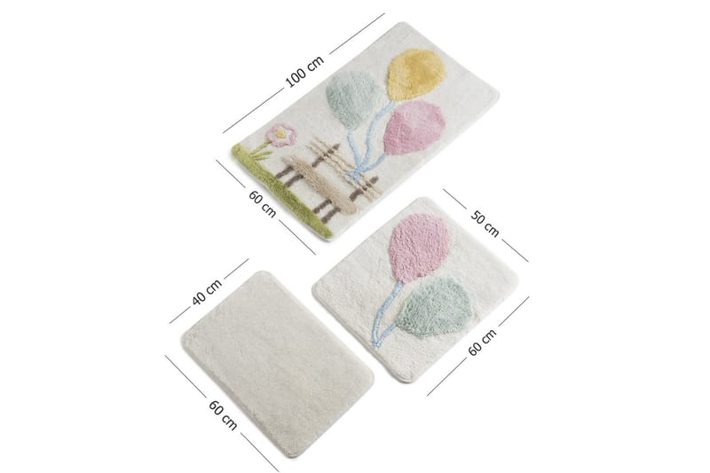 Chilai Home by Alessia Badematte Sett med 3 - Multi - Tekstiler - Tepper & Matter - Baderomsmatte