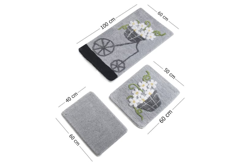 Chilai Home by Alessia Badematte Sett med 3 - Multi - Tekstiler - Tepper & Matter - Baderomsmatte