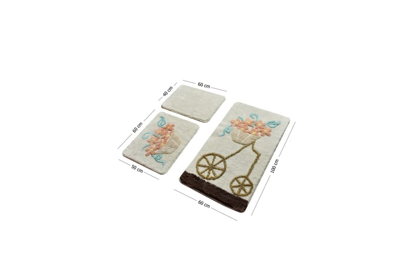 Chilai Home by Alessia Badematte Sett med 3 - Multi - Tekstiler - Tepper & Matter - Baderomsmatte