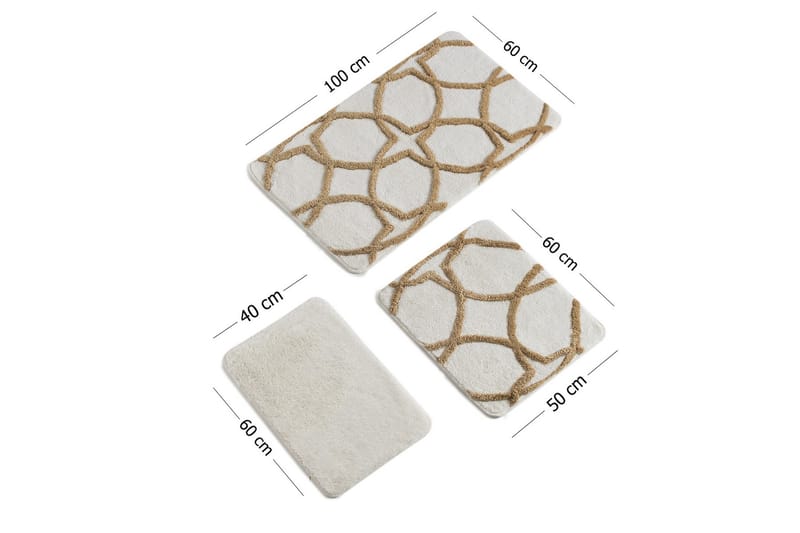 Chilai Home by Alessia Badematte Sett med 3 - Multi - Tekstiler - Tepper & Matter - Baderomsmatte