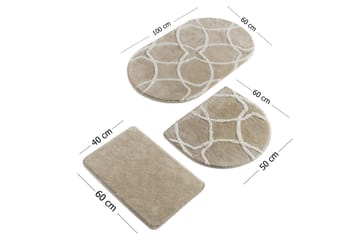 Chilai Home by Alessia Badematte Sett med 3 - Multi - Tekstiler - Tepper & Matter - Baderomsmatte