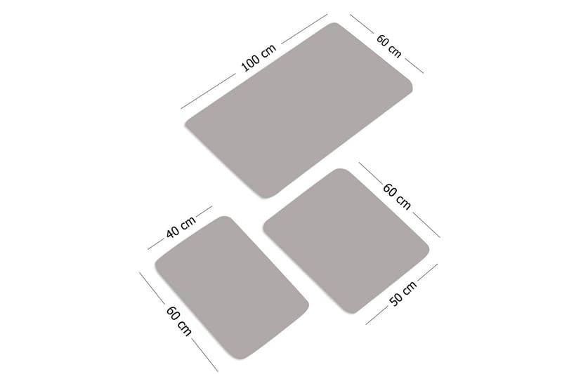 Chilai Home by Alessia Badematte Sett med 3 - Multi - Tekstiler - Tepper & Matter - Baderomsmatte