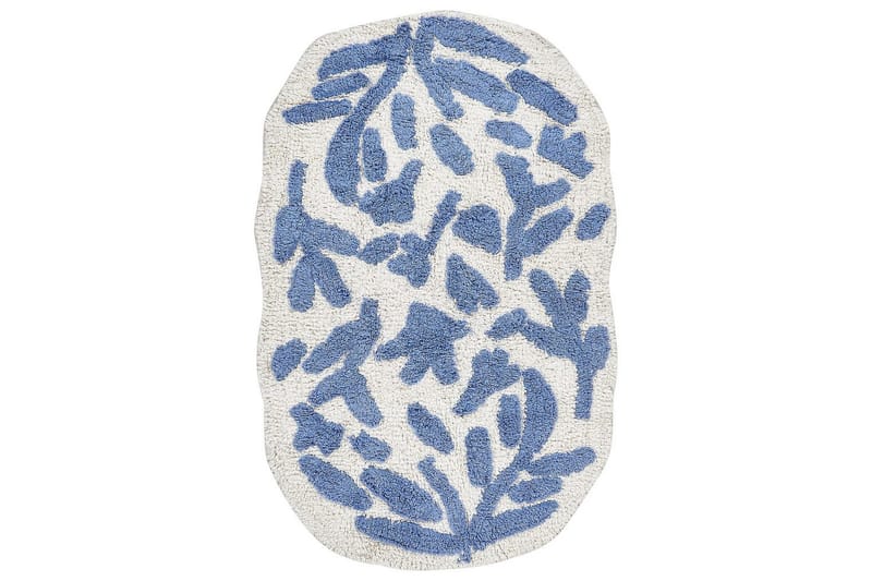 Baderomsmatte Derik, Blå, Hvit