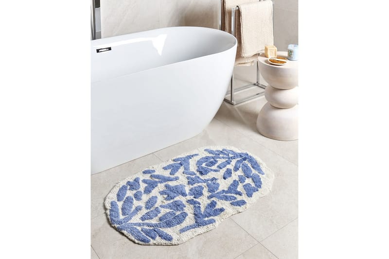 Baderomsmatte Derik - Blå, Hvit - Tekstiler - Tepper & Matter - Baderomsmatte