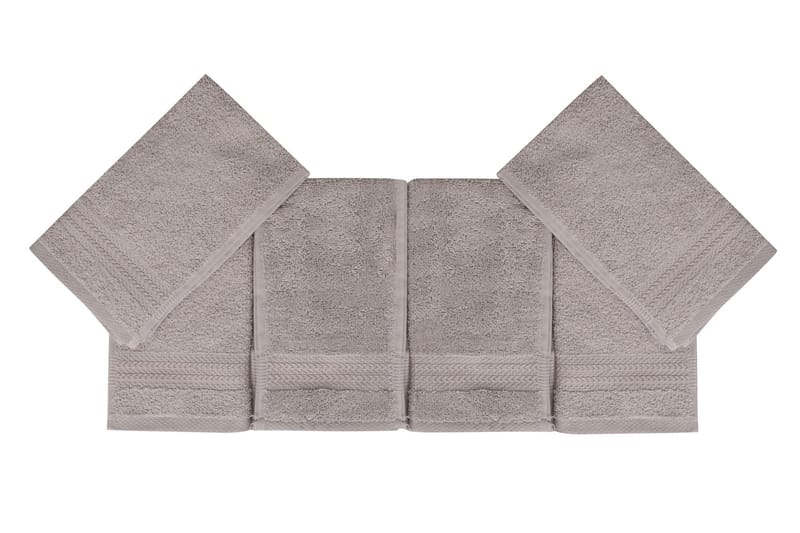 Hobby Håndkle 30x50 cm 6-pk - Lysegrå - Tekstiler - Tekstiler baderom - Håndklær