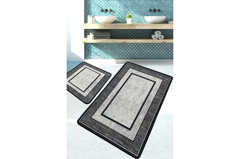 Janak Baderomsmatte 60x100 cm Rektangulær, Flerfarget