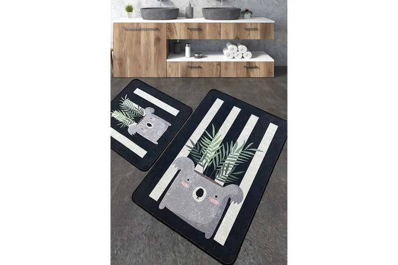Jang Baderomsmatte 60x100 cm Rektangulær, Flerfarget