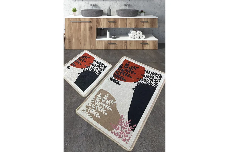 Jangir Baderomsmatte 60x100 cm Rektangulær, Flerfarget