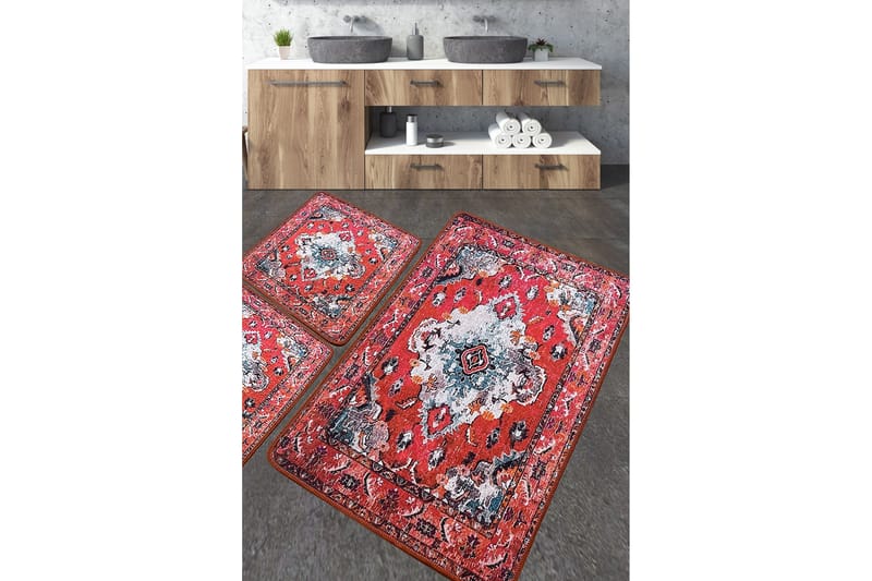 Karosta Baderomsmatte 60x100 cm Rektangulær, Blå