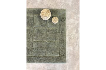 Baderomsmatte Kvadrat - 70x120 cm, Smaragdgrønn - Tekstiler - Tepper & Matter - Baderomsmatte