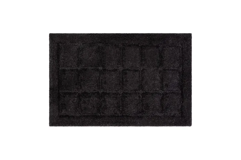 Baderomsmatte Kvadrat - 70x120 cm, Svart - Tekstiler - Tepper & Matter - Baderomsmatte