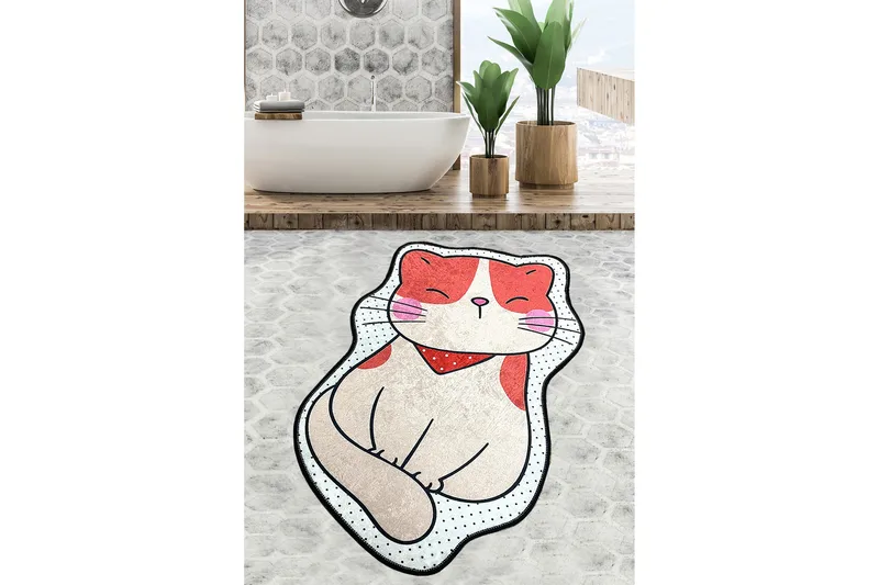 Naviya Baderomsmatte 80x100 cm Rektangulær, Flerfarget