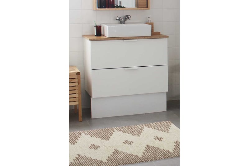 Neetu Baderomsmatte 70x110 cm Rektangulær, Brun