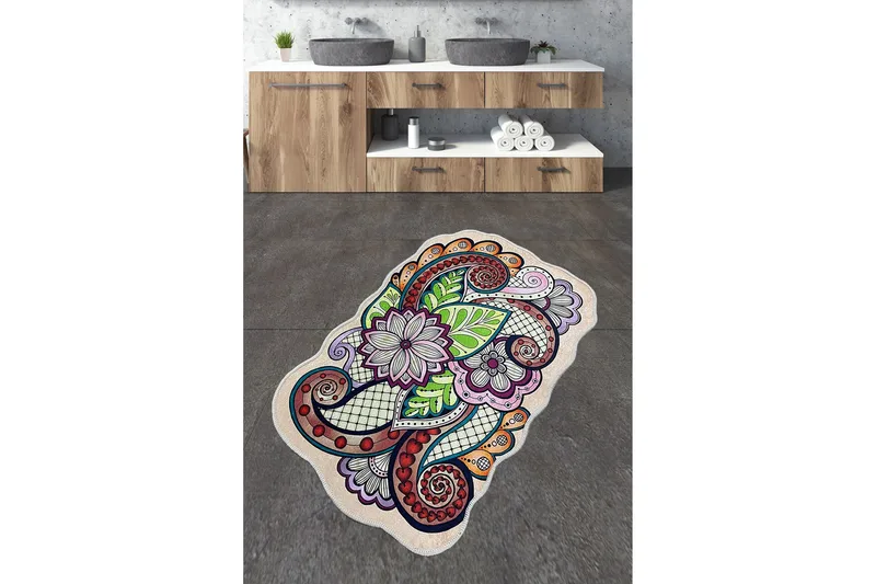 Nibo Baderomsmatte 70x120 cm Rektangulær, Flerfarget