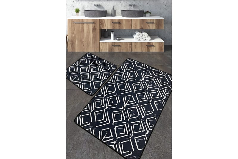 Nicharon Baderomsmatte 60x100 cm Rektangulær - Flerfarget - Tekstiler - Tepper & Matter - Baderomsmatte
