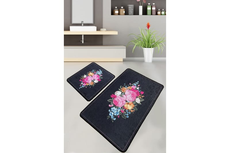 Nichatar Baderomsmatte 60x100 cm Rektangulær, Flerfarget