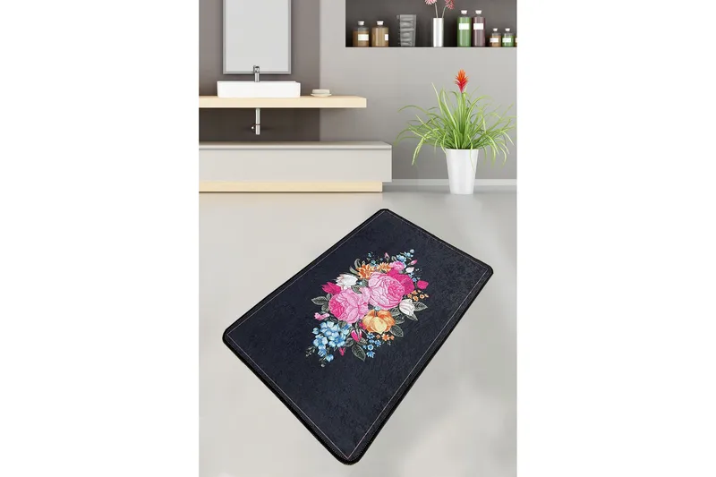 Nichatar Baderomsmatte 70x120 cm Rektangulær, Flerfarget