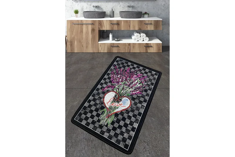 Nidhi Baderomsmatte 70x120 cm Rektangulær, Flerfarget