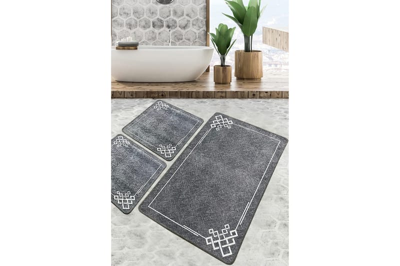 Nihal Baderomsmatte 60x100 cm Rektangulær, Flerfarget