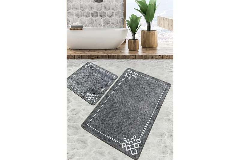 Nihal Baderomsmatte 60x100 cm Rektangulær, Flerfarget