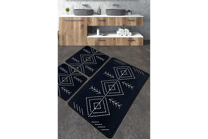 Nijam Baderomsmatte 60x100 cm Rektangulær, Flerfarget