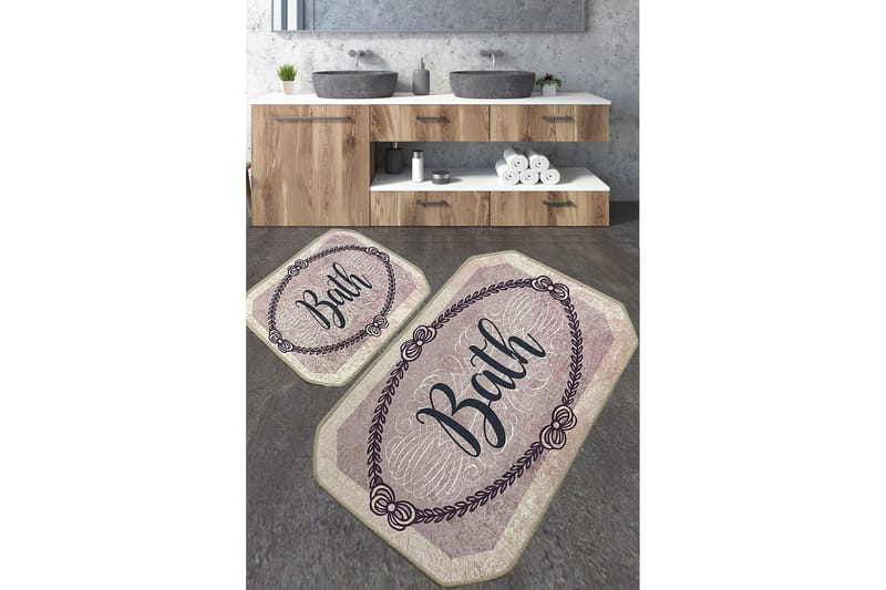 Nikawiy Baderomsmatte 60x100 cm Rektangulær, Flerfarget