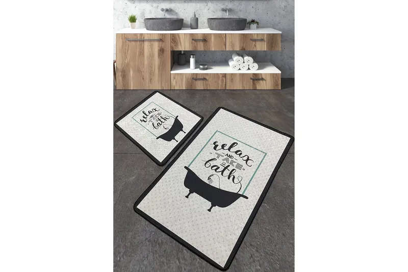 Nikhat Baderomsmatte 60x100 cm Rektangulær, Flerfarget