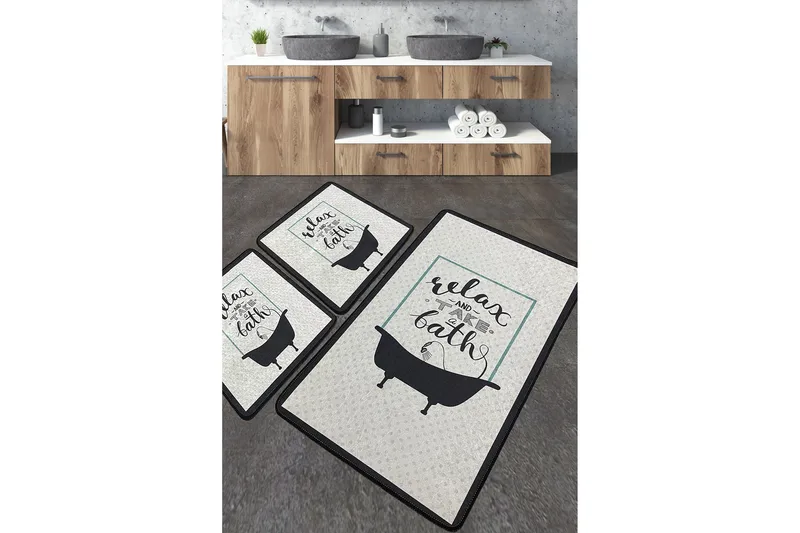 Nikhat Baderomsmatte 60x100 cm Rektangulær, Flerfarget