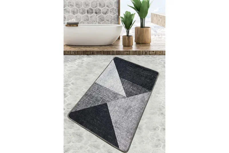 Nikil Baderomsmatte 70x120 cm Rektangulær - Grå - Tekstiler - Tepper & Matter - Baderomsmatte