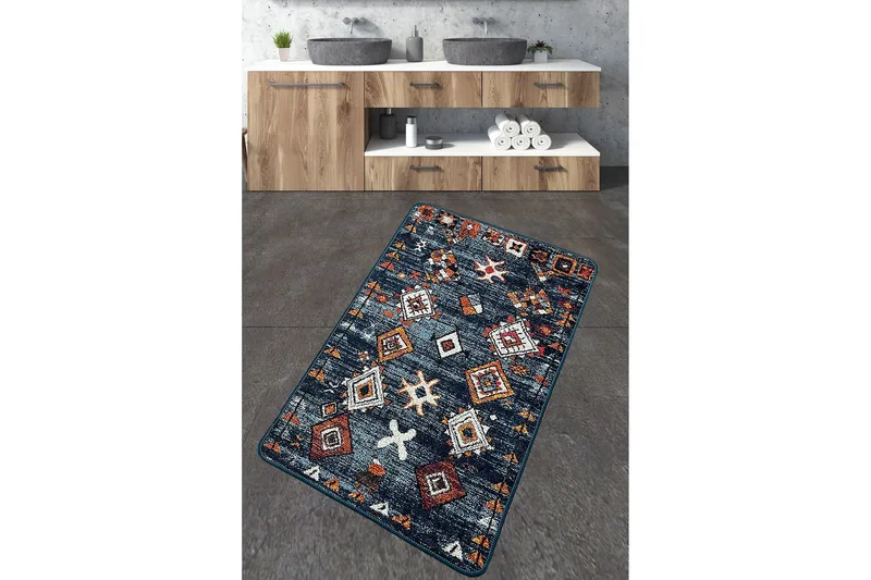 Nikkhar Baderomsmatte 70x120 cm Rektangulær, Flerfarget