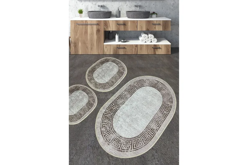 Nikku Baderomsmatte 60x100 cm Rektangulær, Flerfarget