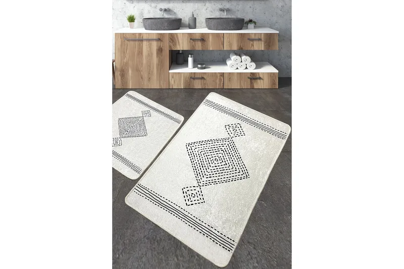 Niksiya Baderomsmatte 60x100 cm Rektangulær, Flerfarget