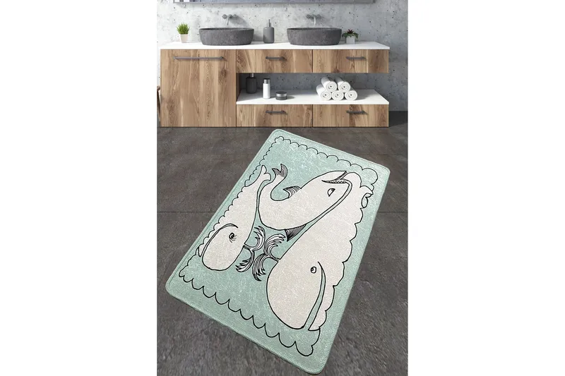 Niku Baderomsmatte 70x120 cm Rektangulær, Flerfarget