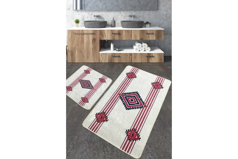 Nimahe Baderomsmatte 60x100 cm Rektangulær, Flerfarget