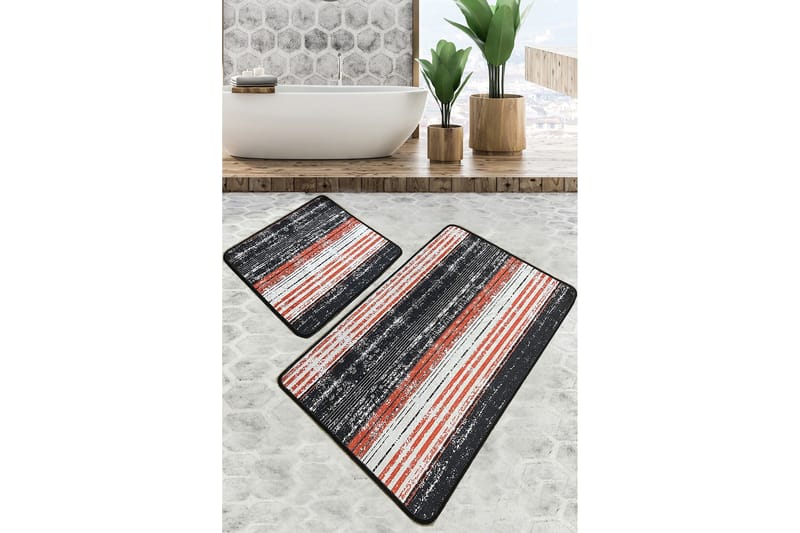 Ninama Baderomsmatte 60x100 cm Rektangulær, Flerfarget