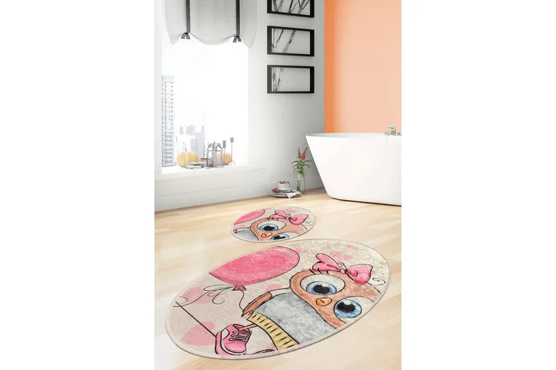 Niyanna Badematte 2-pk - Flerfarget - Tekstiler - Tepper & Matter - Baderomsmatte