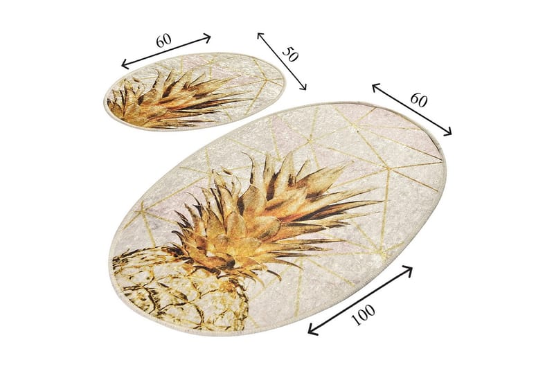 Niyanna Badematte 2-pk - Flerfarget - Tekstiler - Tepper & Matter - Baderomsmatte