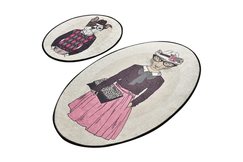 Niyanna Badematte 2-pk - Flerfarget - Tekstiler - Tepper & Matter - Baderomsmatte