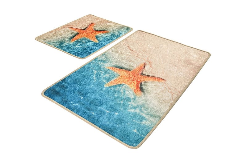 Niyanna Badematte 2-pk - Flerfarget - Tekstiler - Tepper & Matter - Baderomsmatte