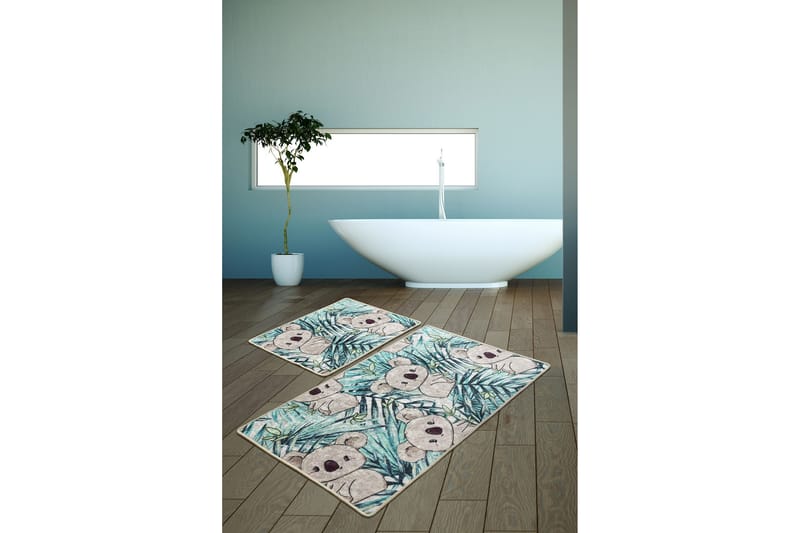 Niyanna Badematte 2-pk - Flerfarget - Tekstiler - Tepper & Matter - Baderomsmatte